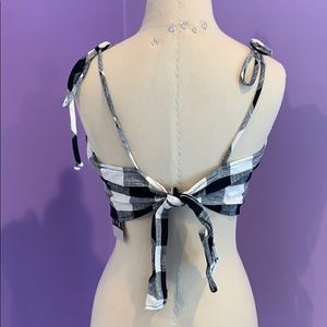 Blue Blush Tops - Black and white plaid cropped top. Blue Blush Tops - Black and white plaid cropped top.